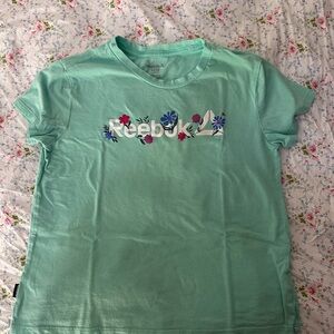 Reebok Kids' Mint Green Floral Tee